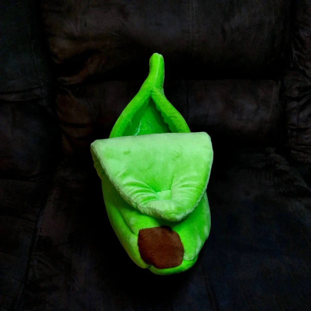 Cute Neon Green Banana Bed, Small Animal Cat Dog Rabbit Fuzzy Soft Portable NWOT
